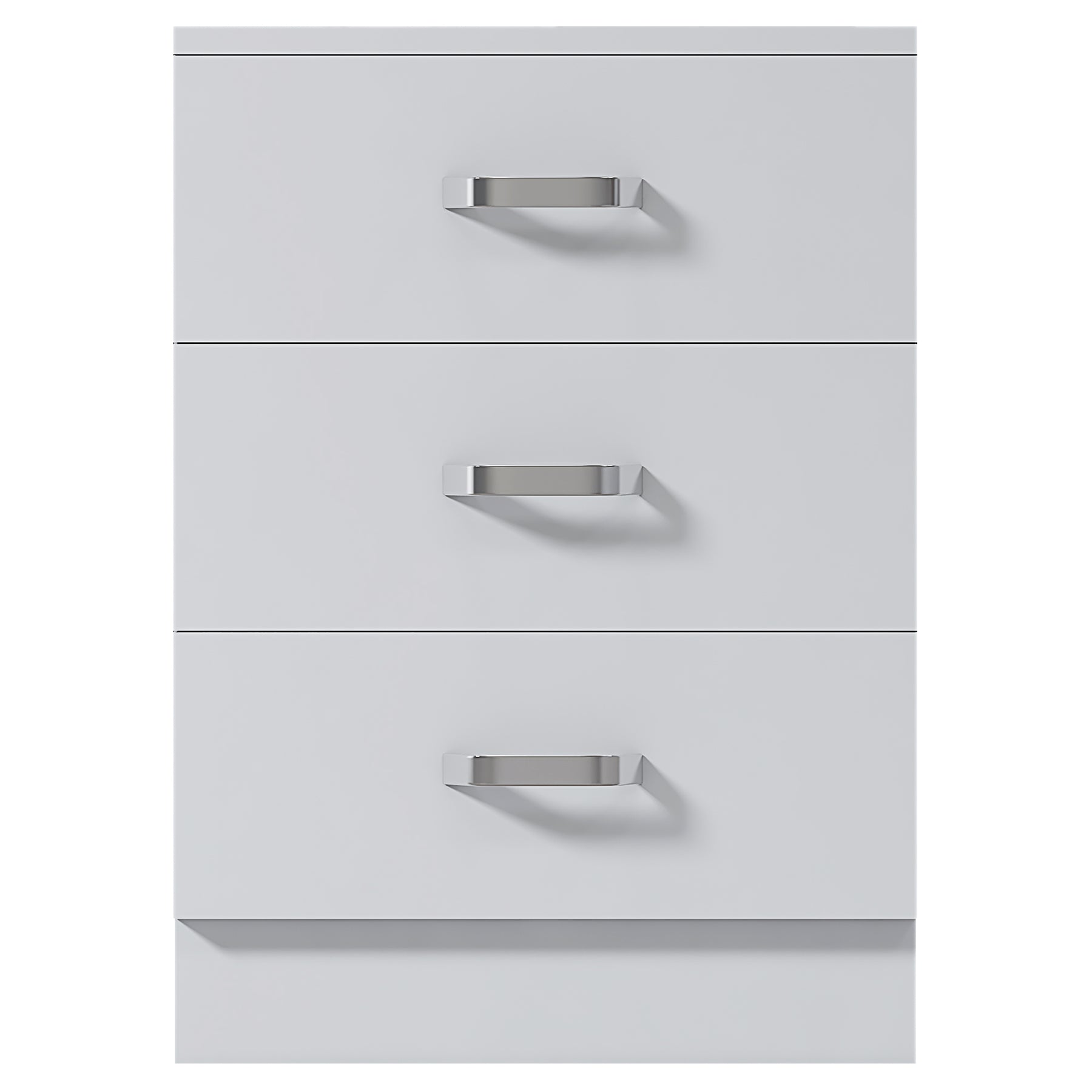 FWStyle Tunis 3 Drawer Bedside Chest Matt White
