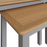 Taberno Oak Nest Of 2 Tables Dove Grey
