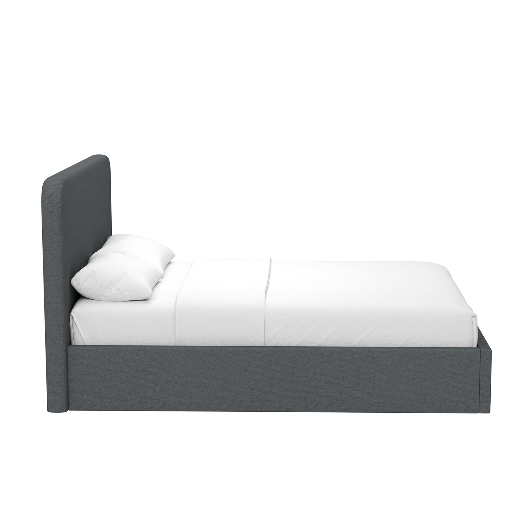 Grey Fabric King Size Ottoman Storage Bedframe