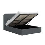 Grey Fabric Small Double Ottoman Storage Bedframe