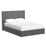 Small Double Ottoman Storage Bedframe - Fossil Grey Fabric