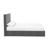 Small Double Ottoman Storage Bedframe - Fossil Grey Fabric