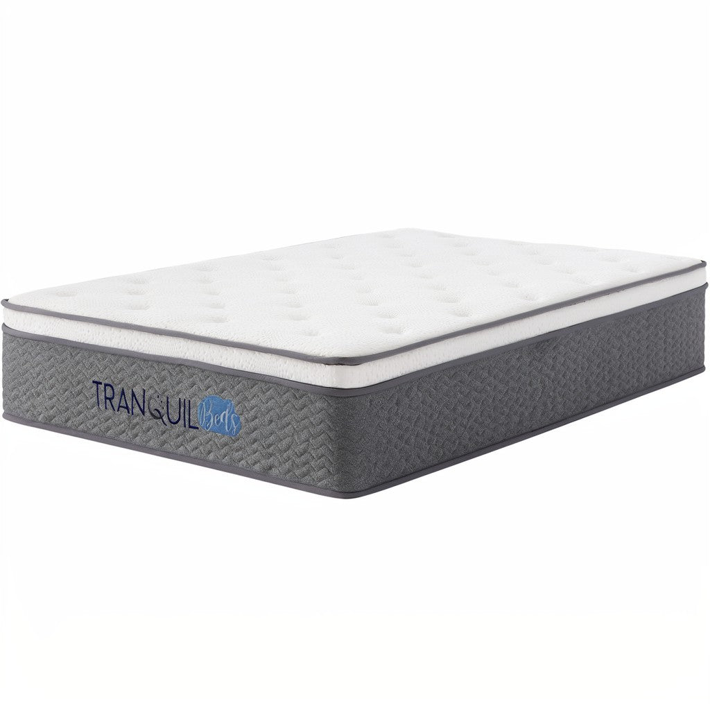 Tranquil Beds Trance Pocket Spring Euro Top Mattress - 33cm - 4ft6 Double Size