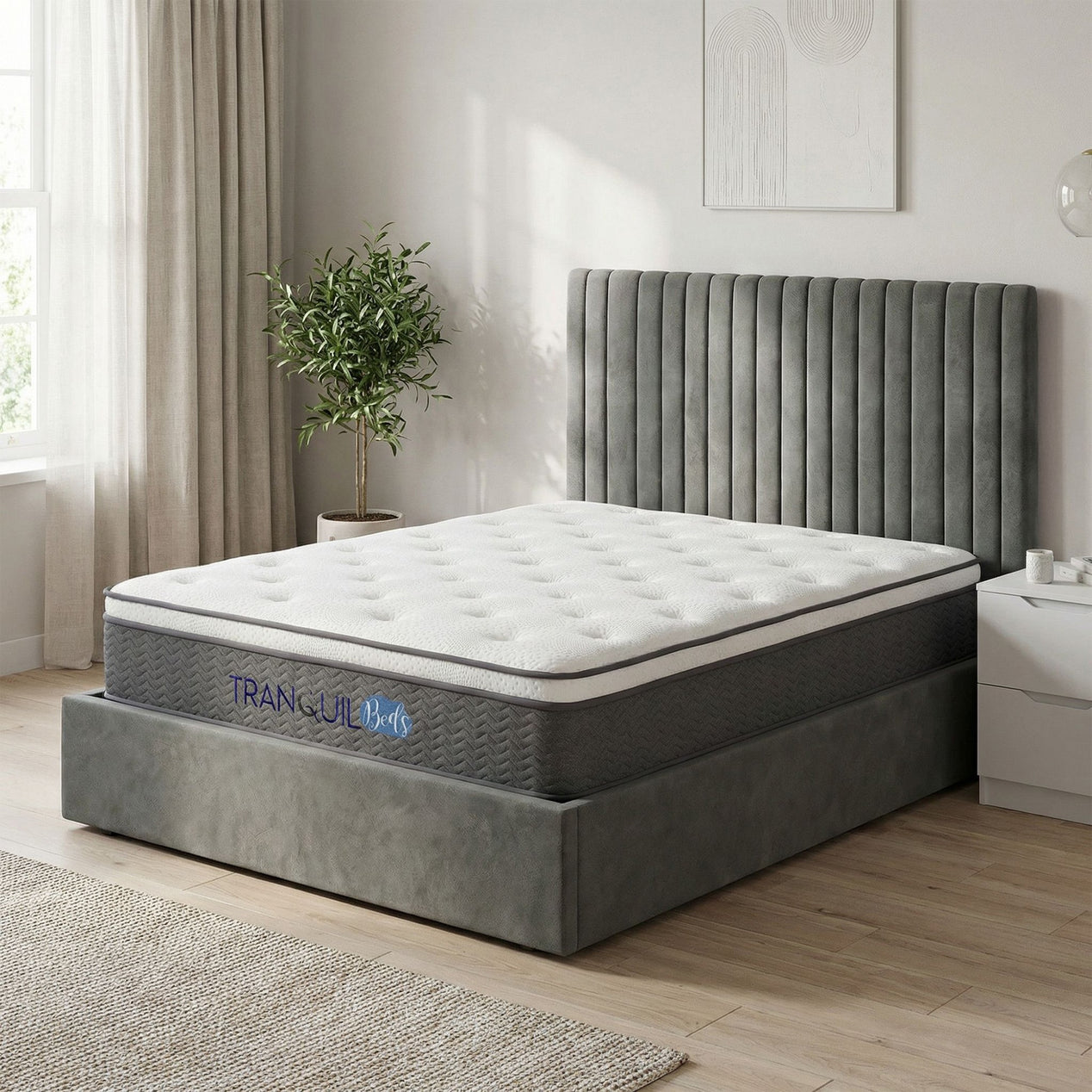 Tranquil Beds Trance Pocket Spring Euro Top Mattress - 33cm - 4ft Small Double Size