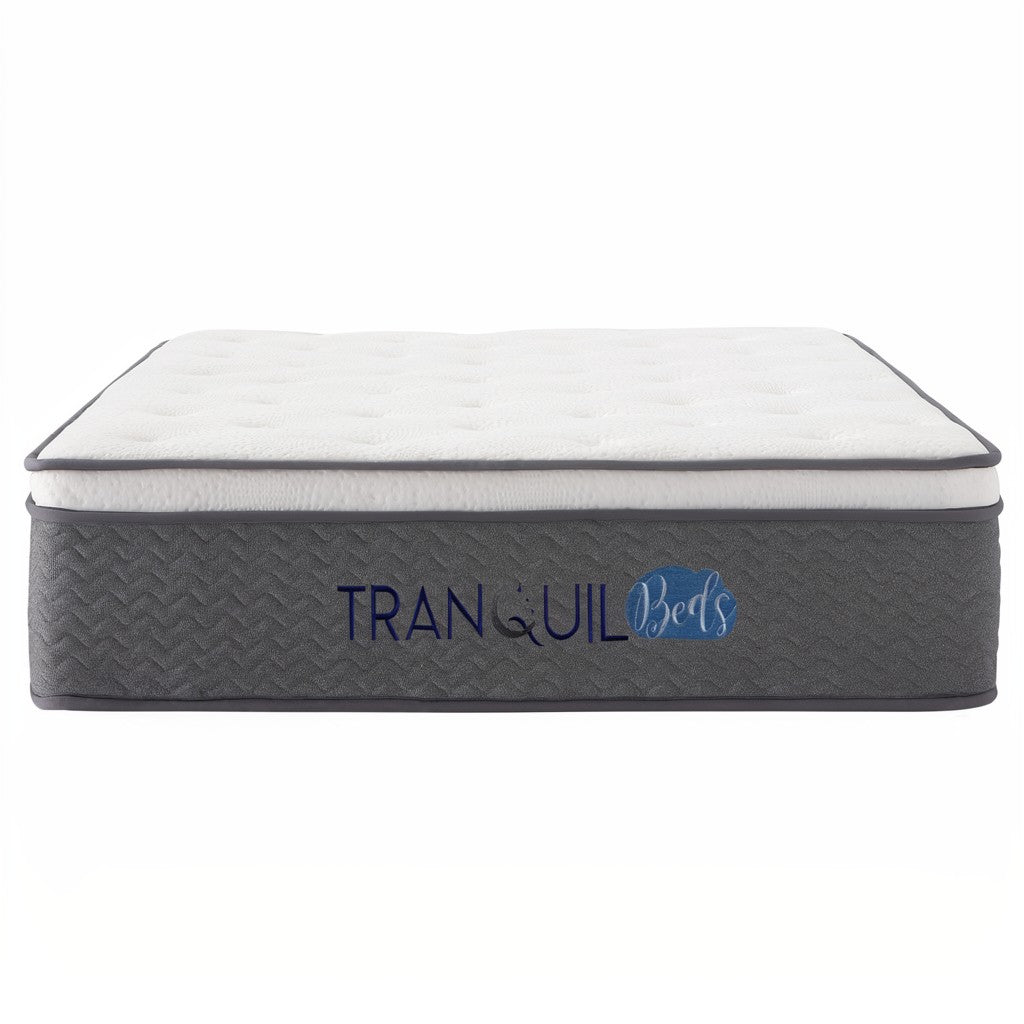 Tranquil Beds Trance Pocket Spring Euro Top Mattress - 33cm - 3ft Single Size