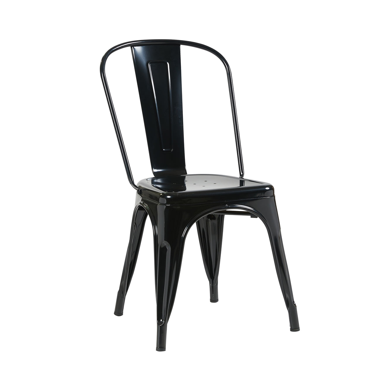 Bistro Pack Of 4 Black Metal Chairs