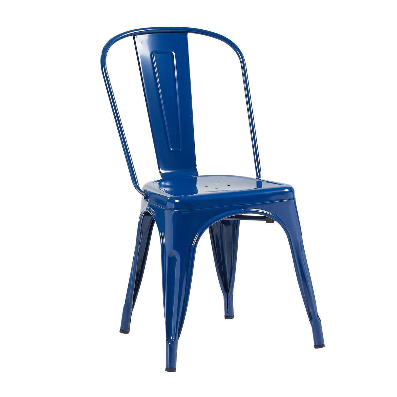 Bistro Pack Of 4 Blue Metal Chairs