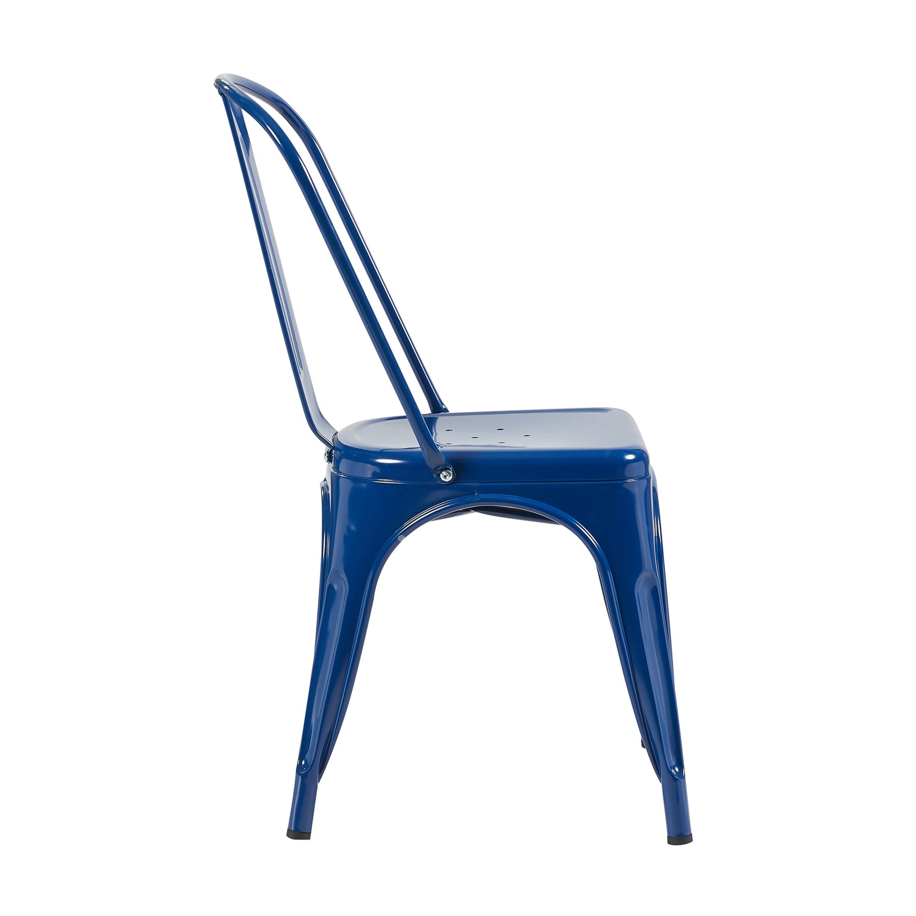 Bistro Pack Of 4 Blue Metal Chairs