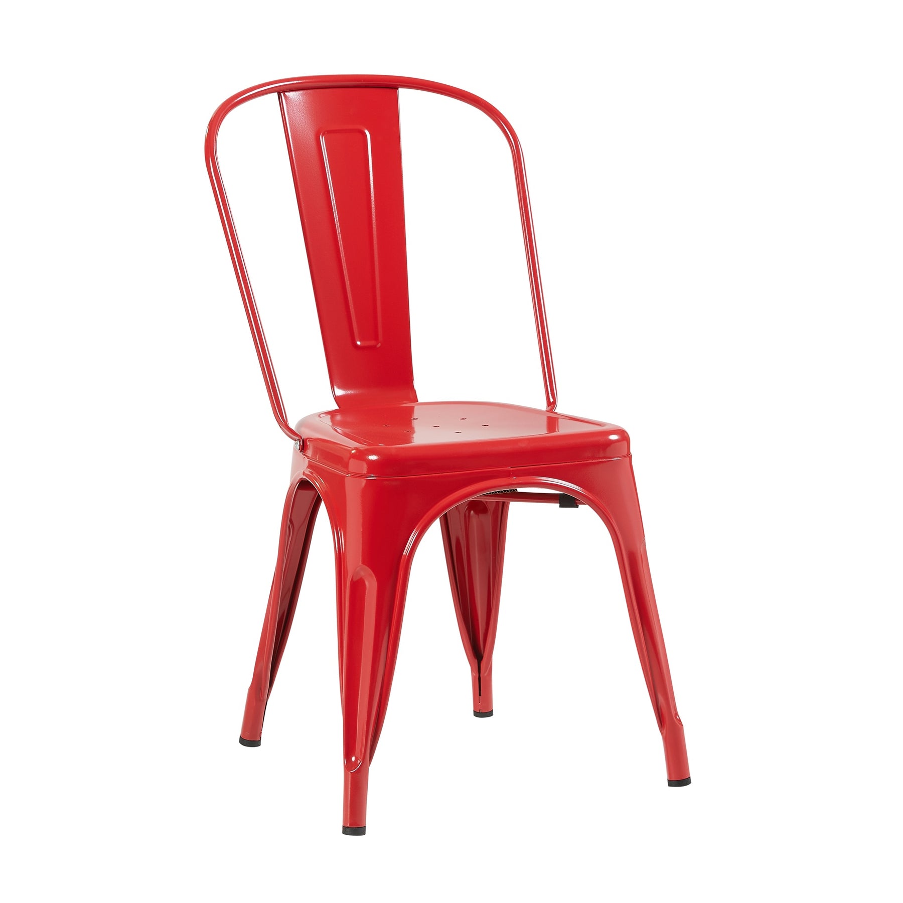 Bistro Pack Of 4 Red Metal Chairs