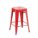 Bistro Pack Of 4 24 Red Countertop Stools
