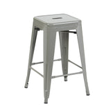 Bistro Pack Of 4 24 Silver Countertop Stools