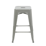 Bistro Pack Of 4 24 Silver Countertop Stools