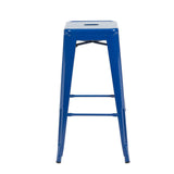 Bistro Pack Of 4 30 Blue Bar Stools