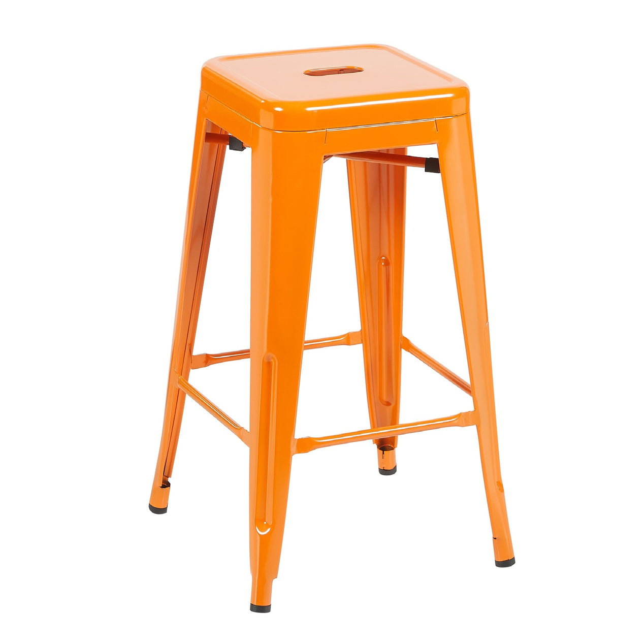 Bistro Pack Of 4 30 Orange Bar Stools