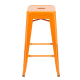 Bistro Pack Of 4 30 Orange Bar Stools