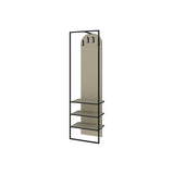 Modern Archy Hall Stand Coat Rack with Shoe Storage 180cm High Ash Green