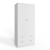 FWStyle Artus Shaker 2 Door 2 Drawer Combination Wardrobe Matt White