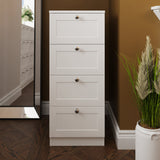 FWStyle Artus Shaker 4 Drawer Chest Of Drawers Matt White