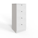 FWStyle Artus Shaker 4 Drawer Chest Of Drawers Matt White