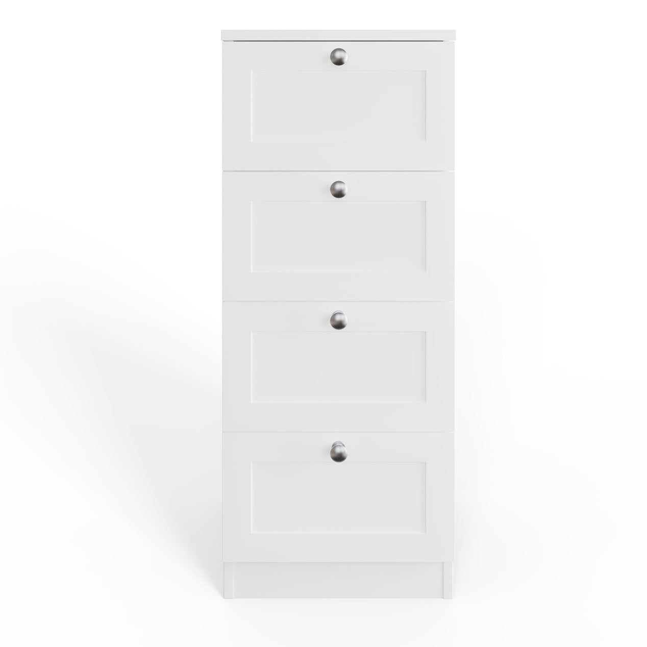 FWStyle Artus Shaker 4 Drawer Chest Of Drawers Matt White