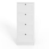 FWStyle Artus Shaker 4 Drawer Chest Of Drawers Matt White