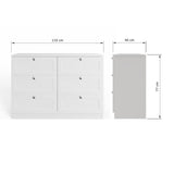 FWStyle Artus Shaker 6 Drawer Chest Of Drawers Matt White