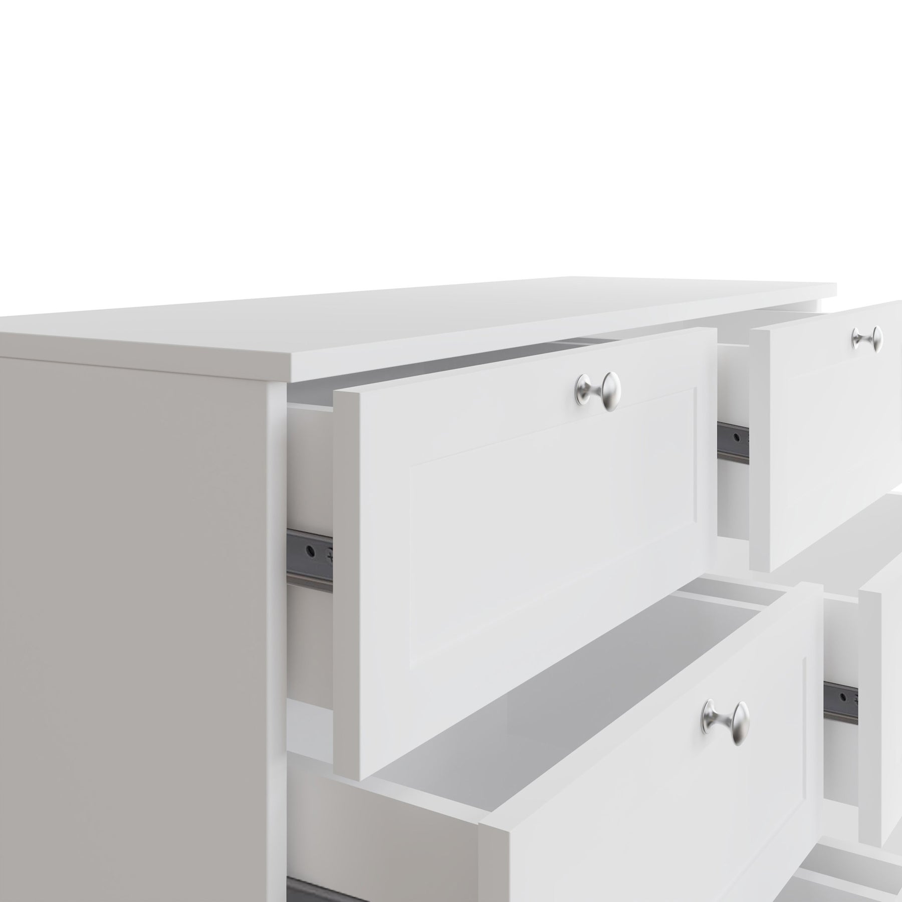 FWStyle Artus Shaker 6 Drawer Chest Of Drawers Matt White
