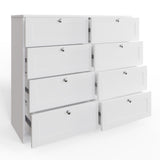 FWStyle Artus Shaker 8 Drawer Chest Of Drawers Matt White