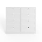 FWStyle Artus Shaker 8 Drawer Chest Of Drawers Matt White