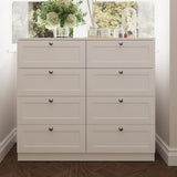FWStyle Artus Shaker 8 Drawer Chest Of Drawers Matt White