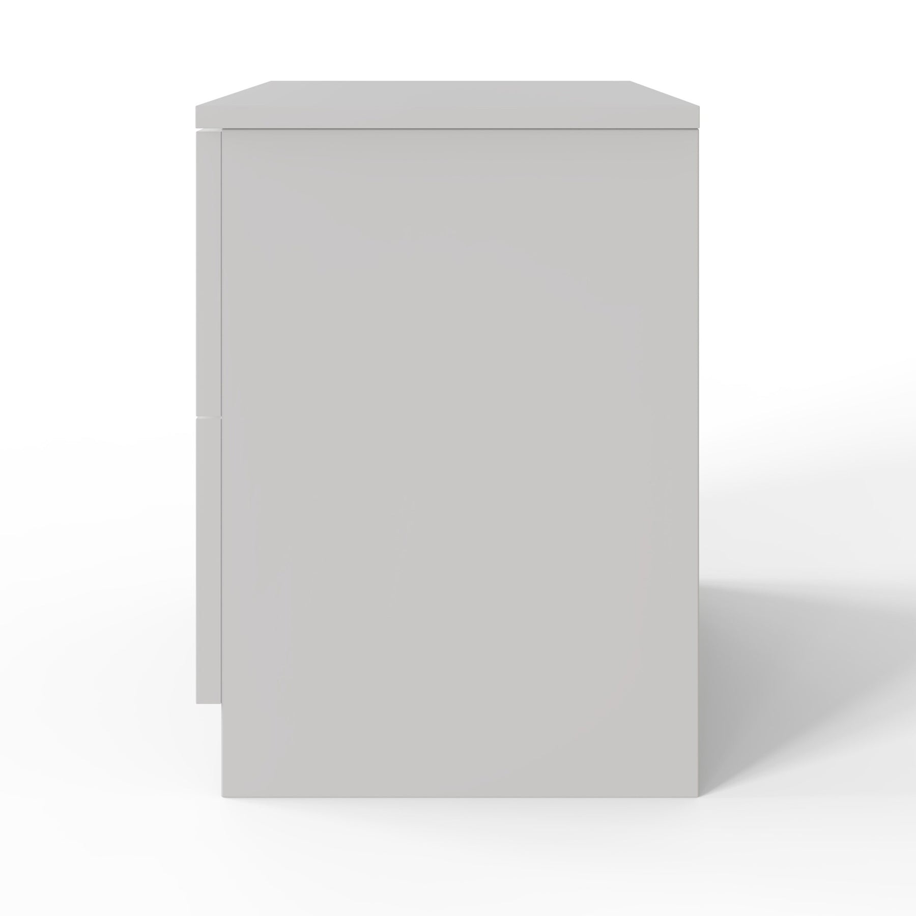 FWStyle Artus Shaker 2 Drawer Bedside Table Nightstand Matt White