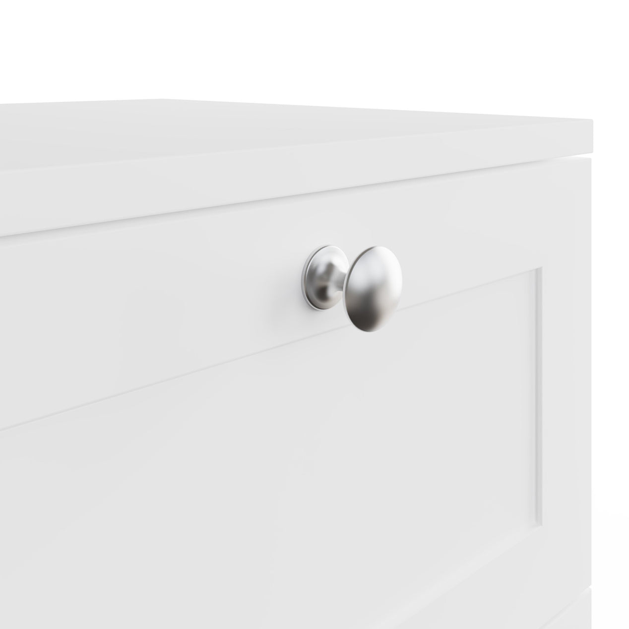 FWStyle Artus Shaker 2 Drawer Bedside Table Nightstand Matt White