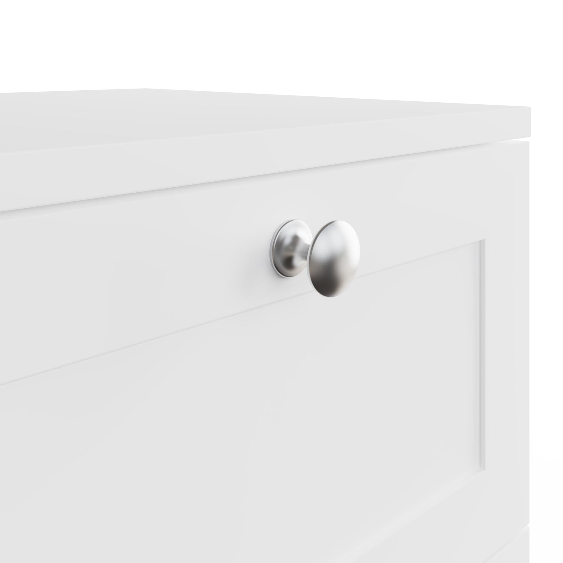 FWStyle Artus Shaker 2 Drawer Bedside Table Nightstand Matt White