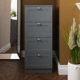 FWStyle Artus Shaker 4 Drawer Chest Of Drawers Matt Grey