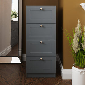 FWStyle Artus Shaker 4 Drawer Chest Of Drawers Matt Grey