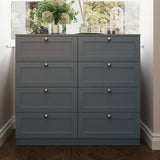 FWStyle Artus Shaker 8 Drawer Chest Of Drawers Matt Grey