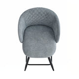 Amara Grey Fabric Swivel Bar Chair - Pack of 2