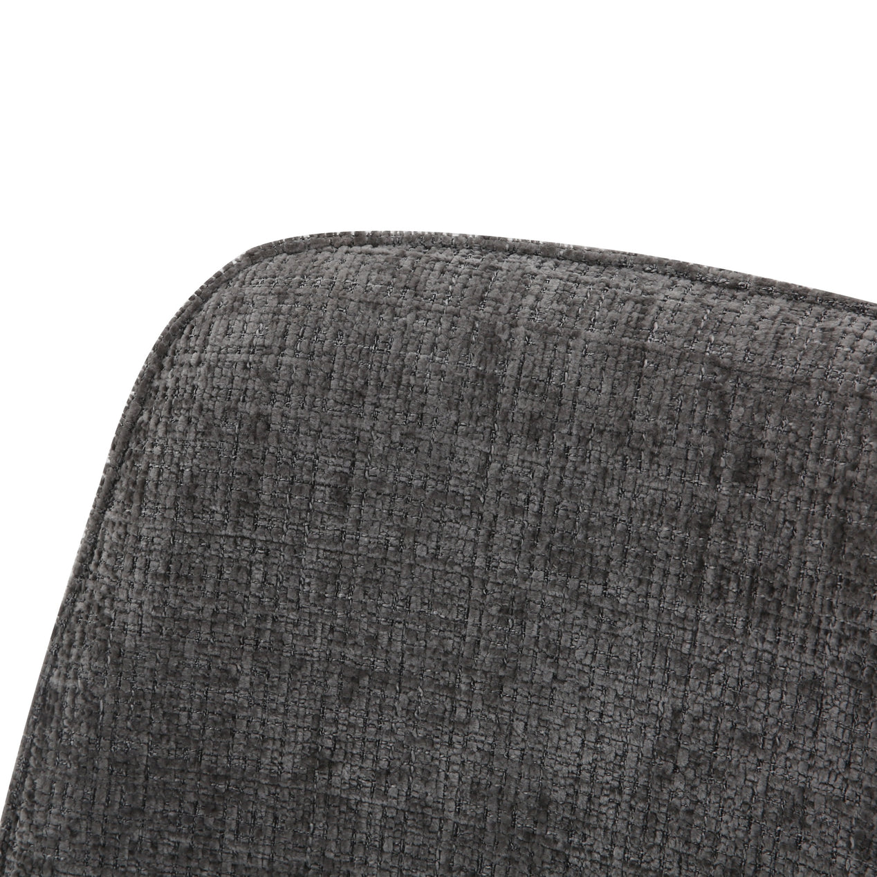 Amelia Pack of 2 Swivel Dining Chairs - Grey Chenille fabric