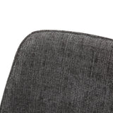 Amelia Pack of 2 Swivel Dining Chairs - Grey Chenille fabric