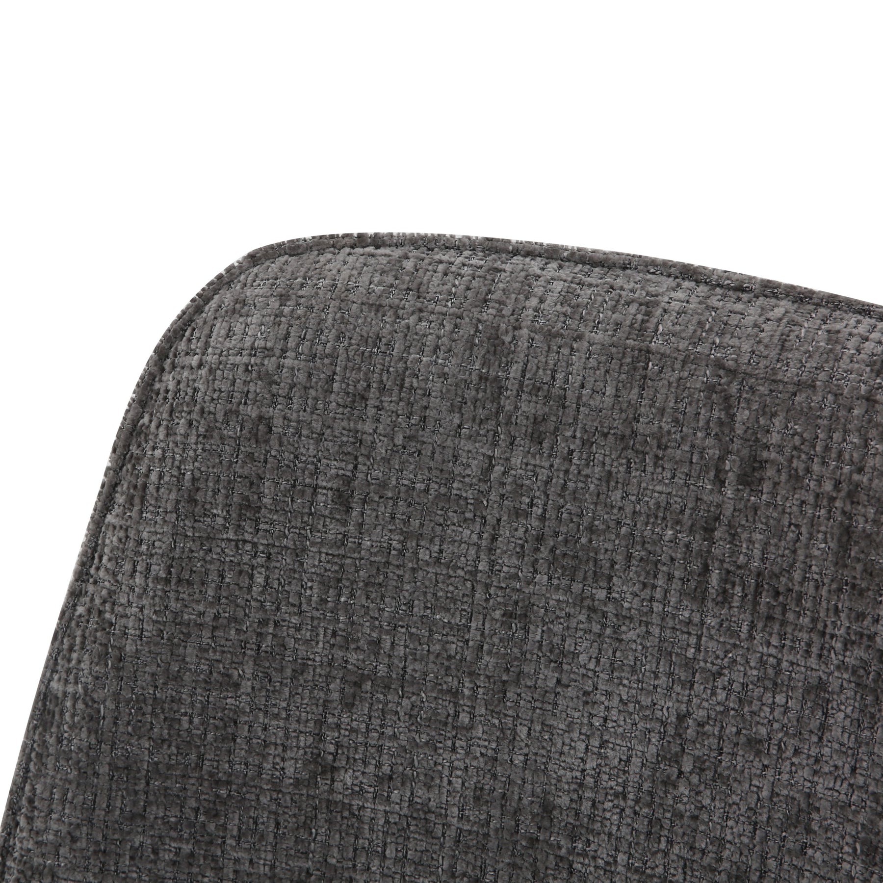 Amelia Pack of 2 Swivel Dining Chairs - Grey Chenille fabric