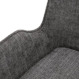Amelia Pack of 2 Swivel Dining Chairs - Grey Chenille fabric