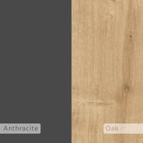 Norfolk Shoe Cabinet Oak Anthracite Grey