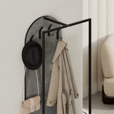 Modern Archy Hall Stand Coat Rack with Shoe Storage 180cm High Retro Grey