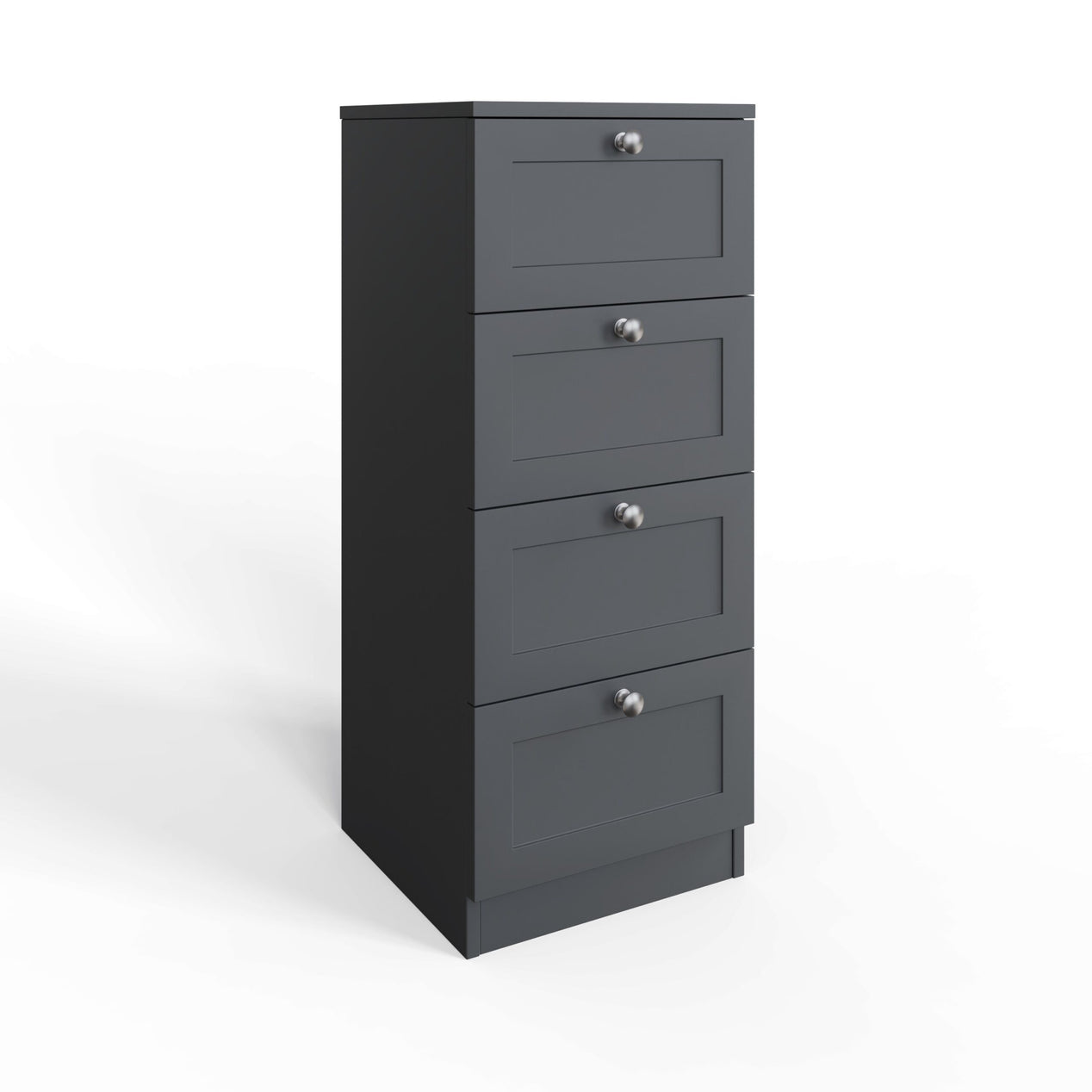 FWStyle Artus Shaker 4 Drawer Chest Of Drawers Matt Grey