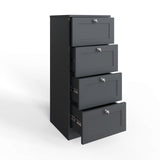 FWStyle Artus Shaker 4 Drawer Chest Of Drawers Matt Grey