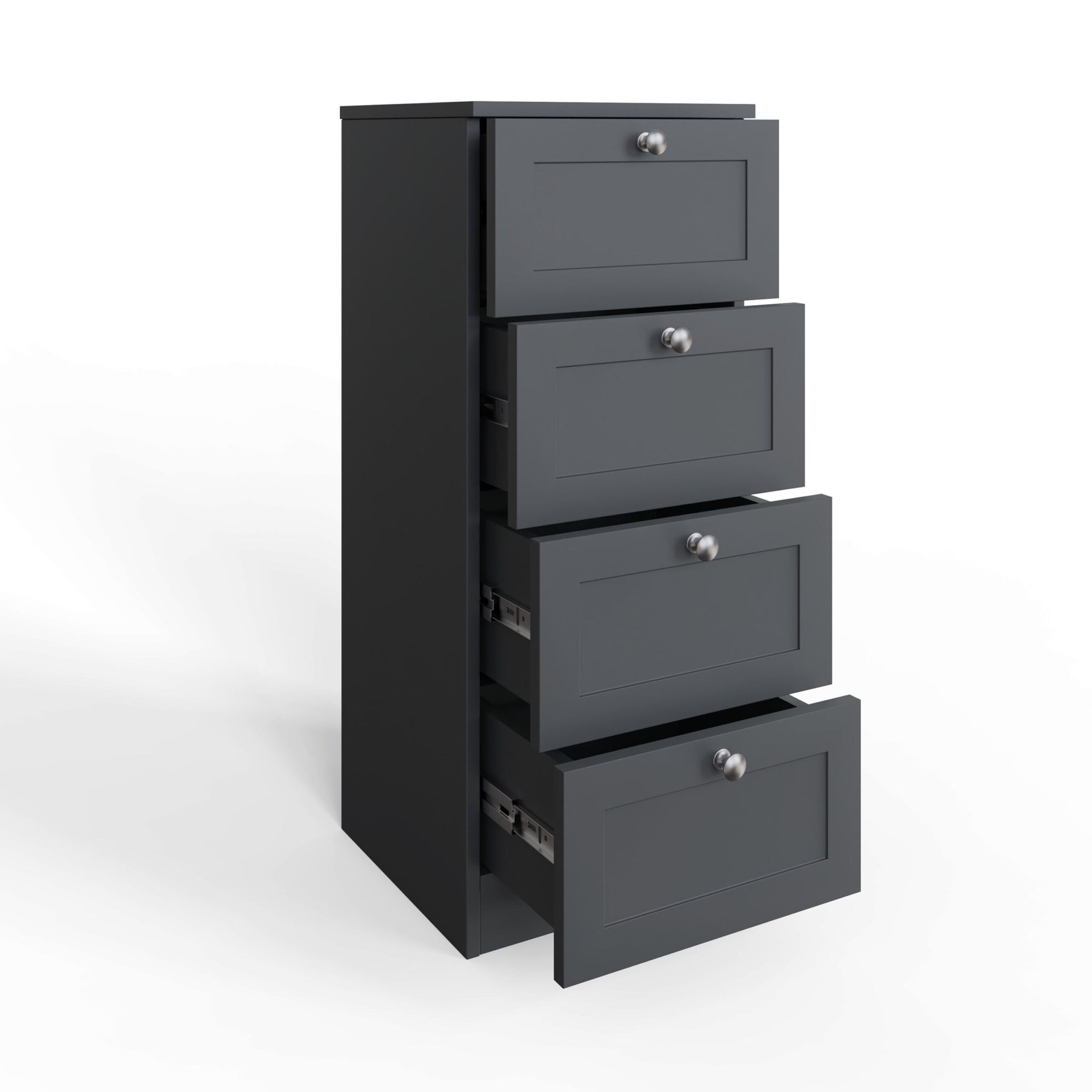 FWStyle Artus Shaker 4 Drawer Chest Of Drawers Matt Grey