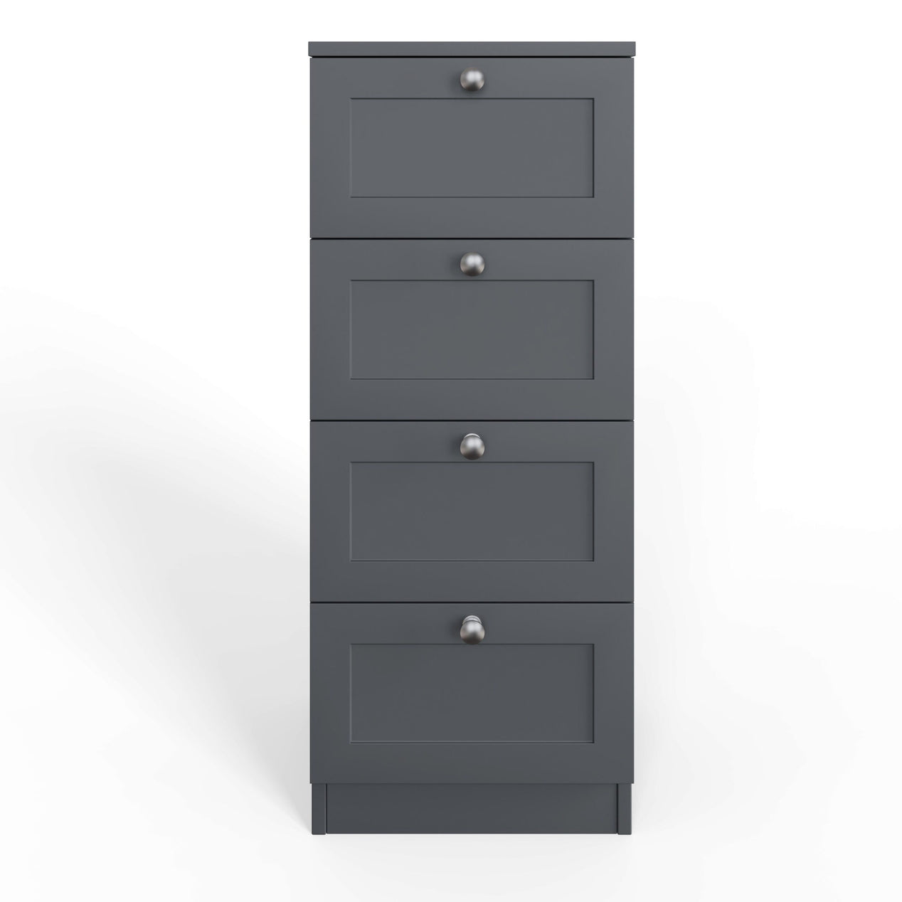 FWStyle Artus Shaker 4 Drawer Chest Of Drawers Matt Grey