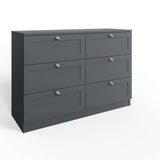 FWStyle Artus Shaker 6 Drawer Chest Of Drawers Matt Grey