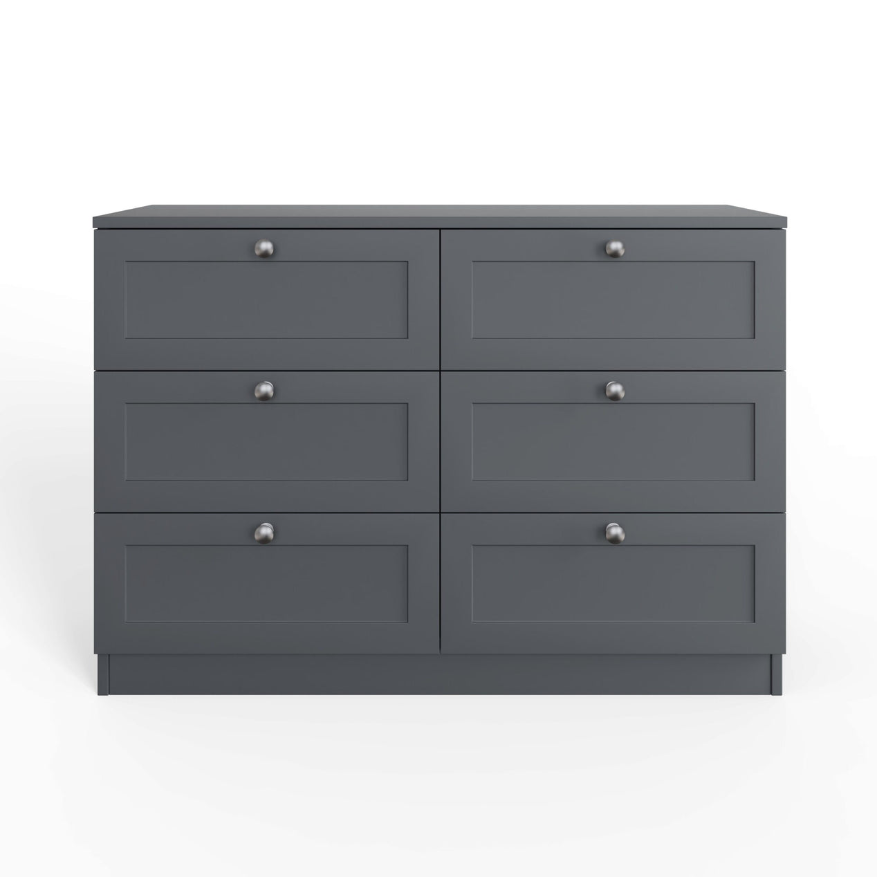 FWStyle Artus Shaker 6 Drawer Chest Of Drawers Matt Grey