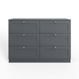 FWStyle Artus Shaker 6 Drawer Chest Of Drawers Matt Grey